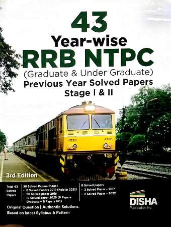 43 rear wise RRB NTPC solved papers 1 and 2 3rd edition |  DISHA Publications