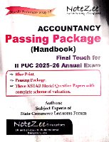 Accountancy Passing Package (Handbook) 2nd PUC | Notezee Enterprises