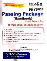 Physics  Passing Package (Handbook) 2nd PUC | Notezee Enterprises