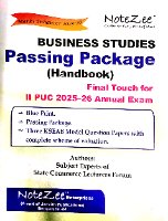 Business Studies Passing Package (Handbook) 2nd PUC | Notezee Enterprises