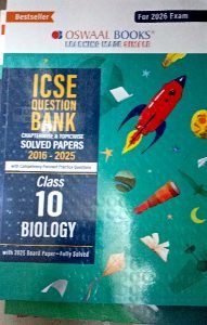 ICSE- Question Bank Chapter wise And Topic Wise Solved Paper Class-10 Biology | Oswaal Books