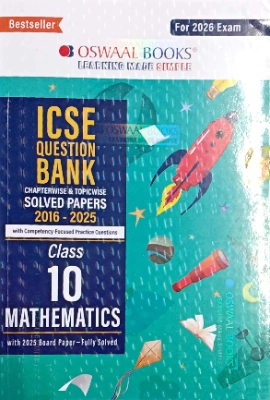 ICSE - Question Bank Classes-10 Mathematics Solved Paper - Oswaal publications