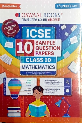 ICSE - Classes-10 Mathematics Sample Paper - Oswaal publications