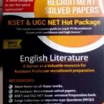 PU Lecturer Solved paper English Literature - Sunitha H R